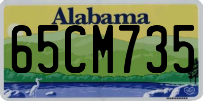 AL license plate 65CM735