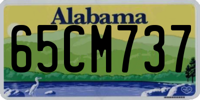 AL license plate 65CM737