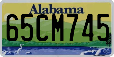 AL license plate 65CM745