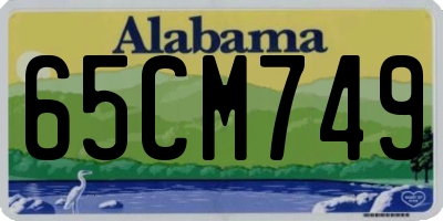 AL license plate 65CM749