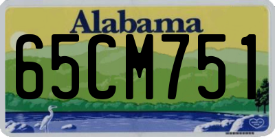 AL license plate 65CM751