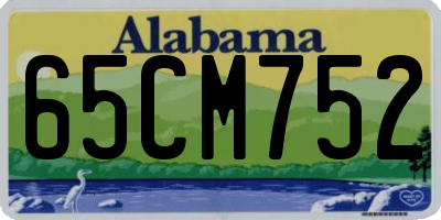 AL license plate 65CM752