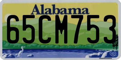 AL license plate 65CM753