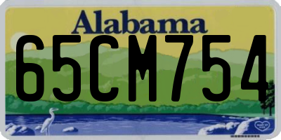 AL license plate 65CM754