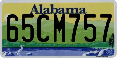 AL license plate 65CM757
