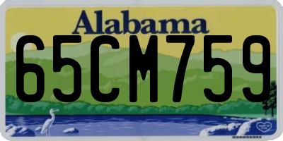 AL license plate 65CM759