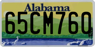 AL license plate 65CM760