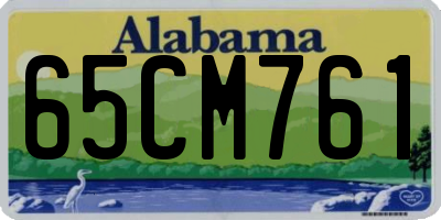 AL license plate 65CM761