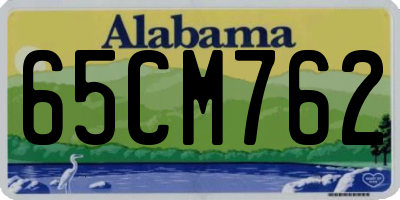 AL license plate 65CM762