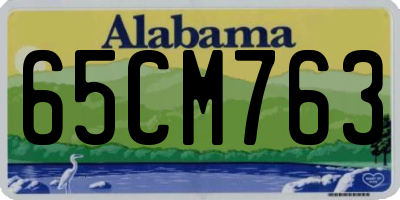 AL license plate 65CM763
