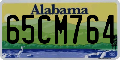 AL license plate 65CM764