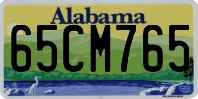 AL license plate 65CM765