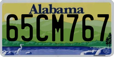AL license plate 65CM767