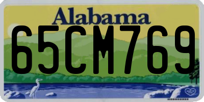 AL license plate 65CM769