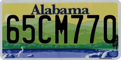 AL license plate 65CM770