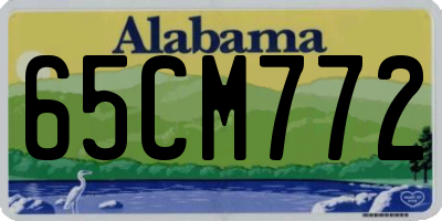 AL license plate 65CM772