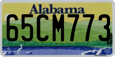 AL license plate 65CM773