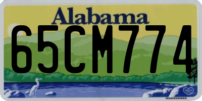 AL license plate 65CM774