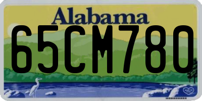 AL license plate 65CM780