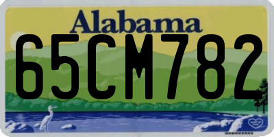 AL license plate 65CM782