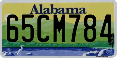 AL license plate 65CM784