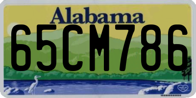 AL license plate 65CM786