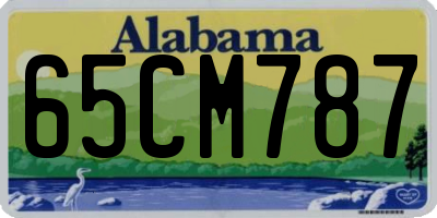 AL license plate 65CM787