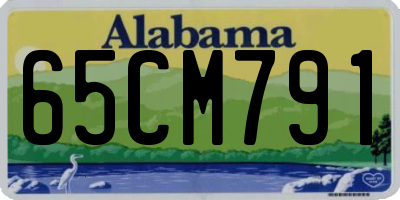 AL license plate 65CM791