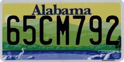 AL license plate 65CM792