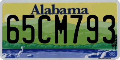 AL license plate 65CM793