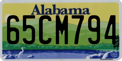 AL license plate 65CM794