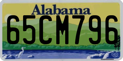 AL license plate 65CM796
