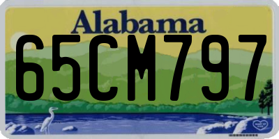 AL license plate 65CM797
