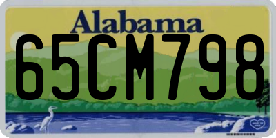 AL license plate 65CM798