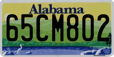 AL license plate 65CM802