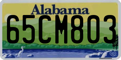 AL license plate 65CM803