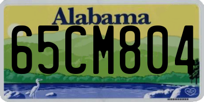 AL license plate 65CM804