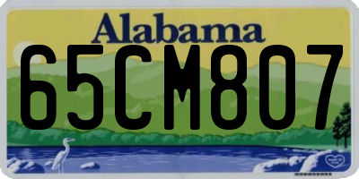 AL license plate 65CM807