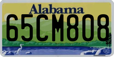 AL license plate 65CM808
