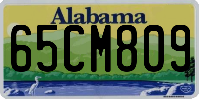 AL license plate 65CM809