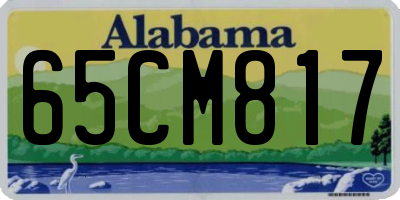 AL license plate 65CM817