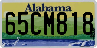 AL license plate 65CM818