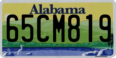 AL license plate 65CM819