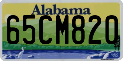 AL license plate 65CM820