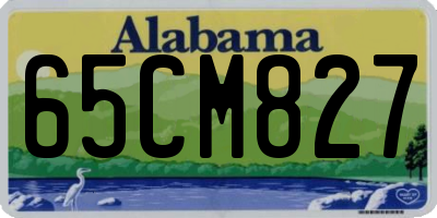 AL license plate 65CM827