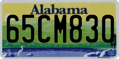 AL license plate 65CM830