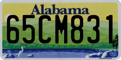 AL license plate 65CM831