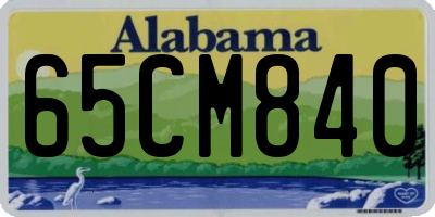 AL license plate 65CM840