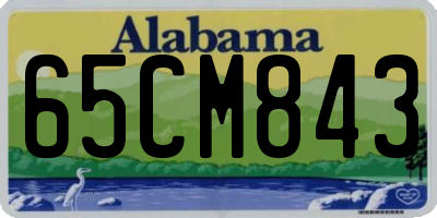 AL license plate 65CM843