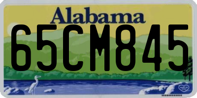 AL license plate 65CM845